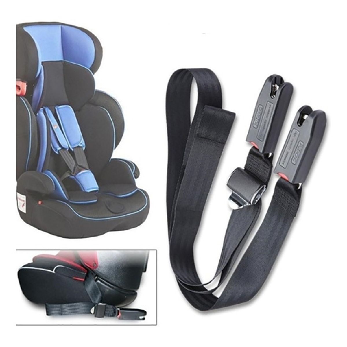 GENERICO - Cinturón Seguridad Isofix Para Sillas O Cargas De Auto