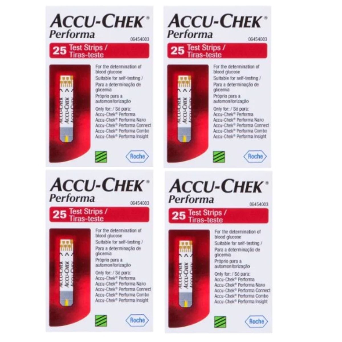 ACCU CHEK - 100 Tiras Reactivas Accu-Chek® Performa /Cintas
