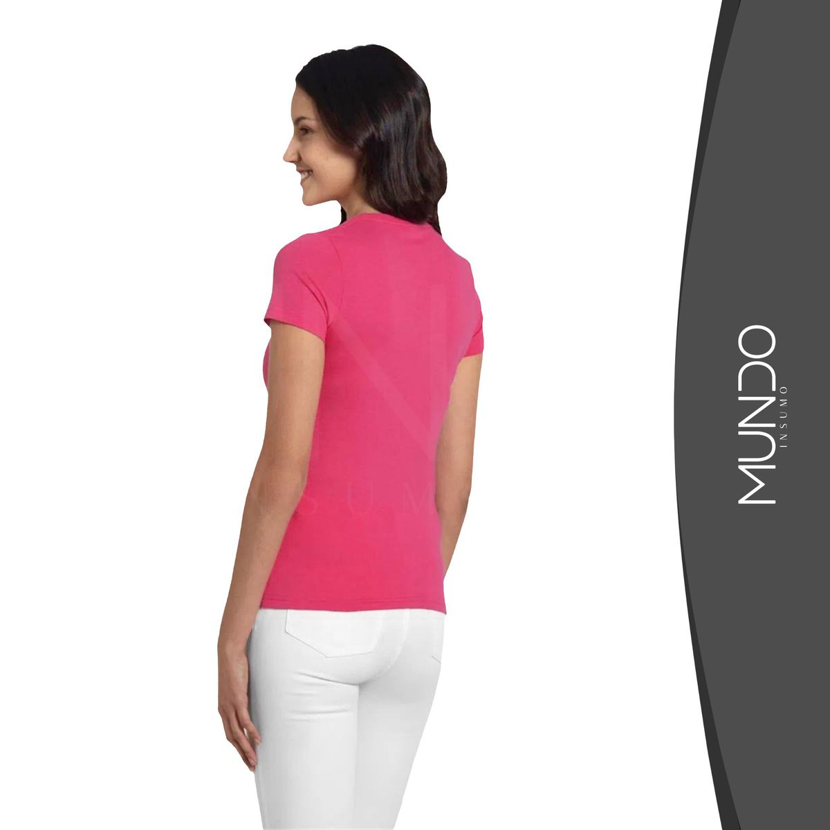 MUNDO INSUMO - Polera De Algodón Mujer Manga Corta Para Estampar