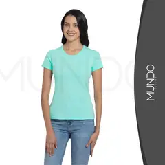 MUNDO INSUMO - Polera De Algodón Mujer Manga Corta Para Estampar