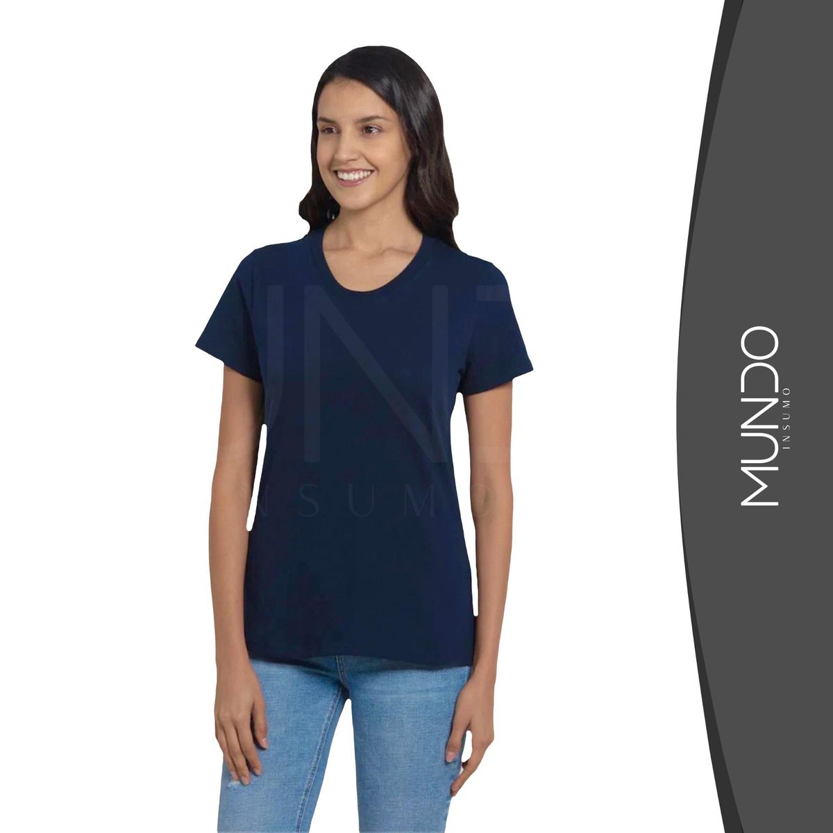 MUNDO INSUMO - Polera De Algodón Mujer Manga Corta Para Estampar
