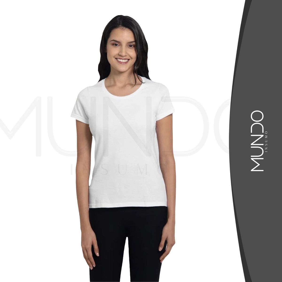 MUNDO INSUMO - Polera De Algodón Mujer Manga Corta Para Estampar