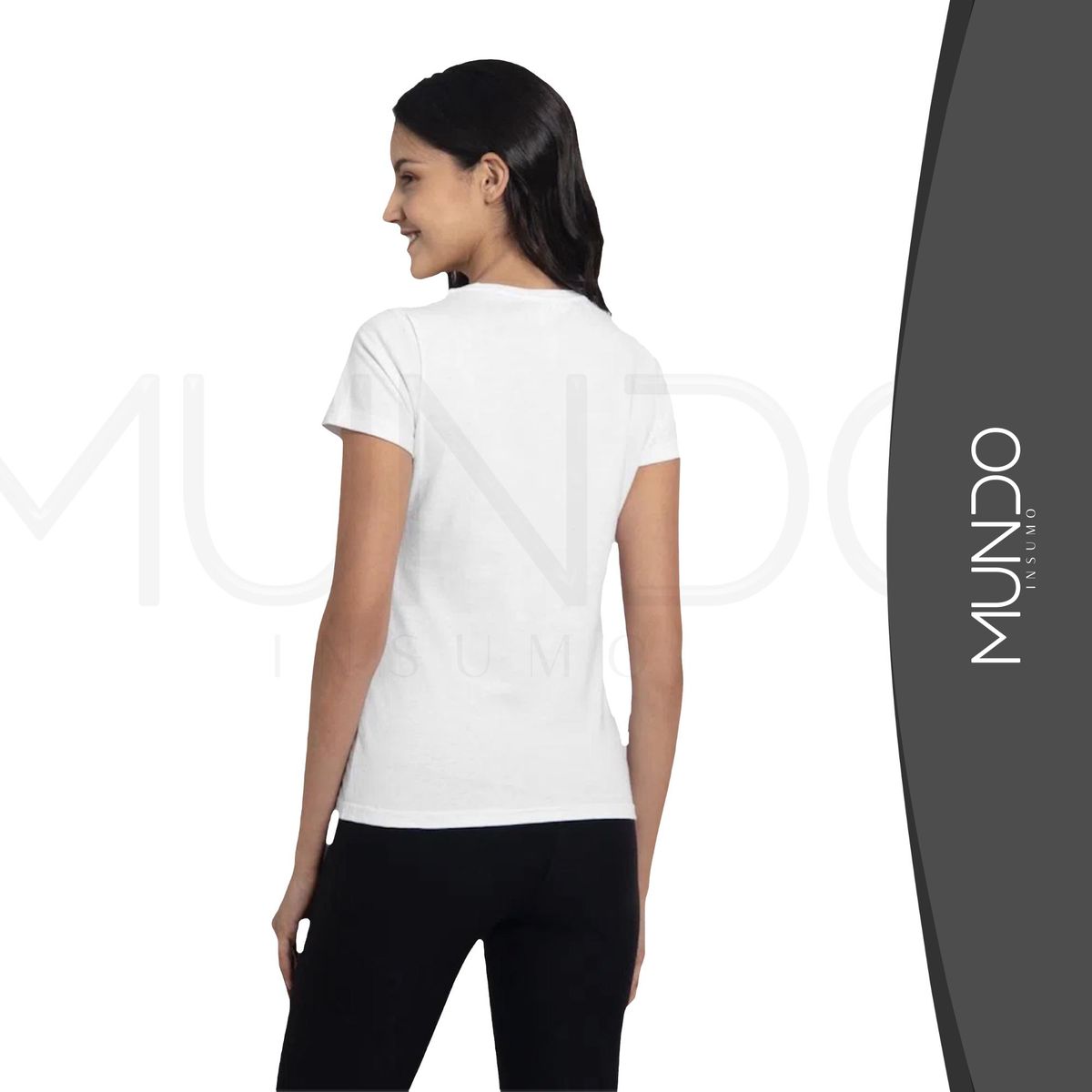 MUNDO INSUMO - Polera De Algodón Mujer Manga Corta Para Estampar