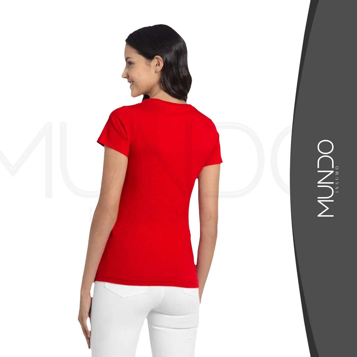 MUNDO INSUMO - Polera De Algodón Mujer Manga Corta Para Estampar