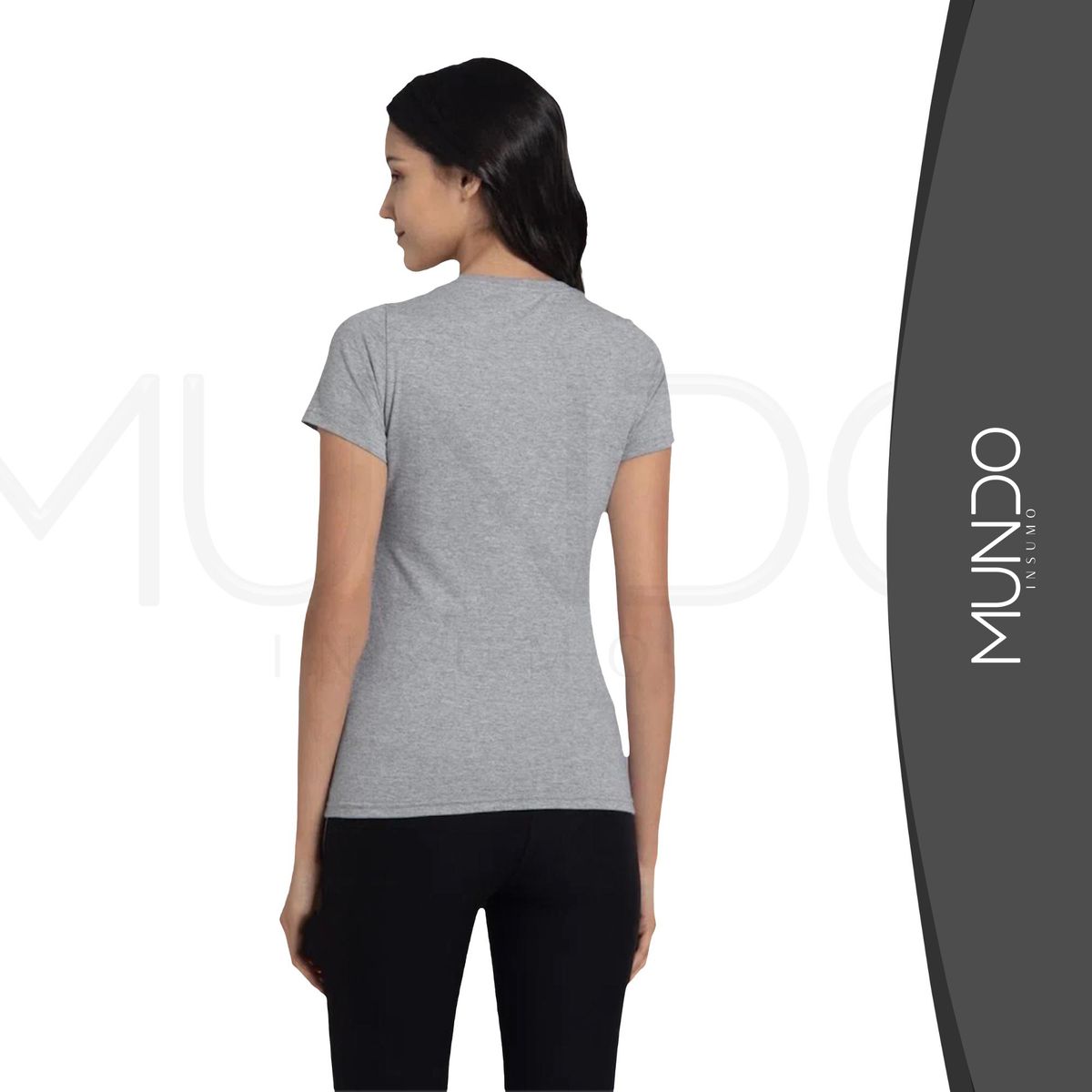 MUNDO INSUMO - Polera De Algodón Mujer Manga Corta Para Estampar
