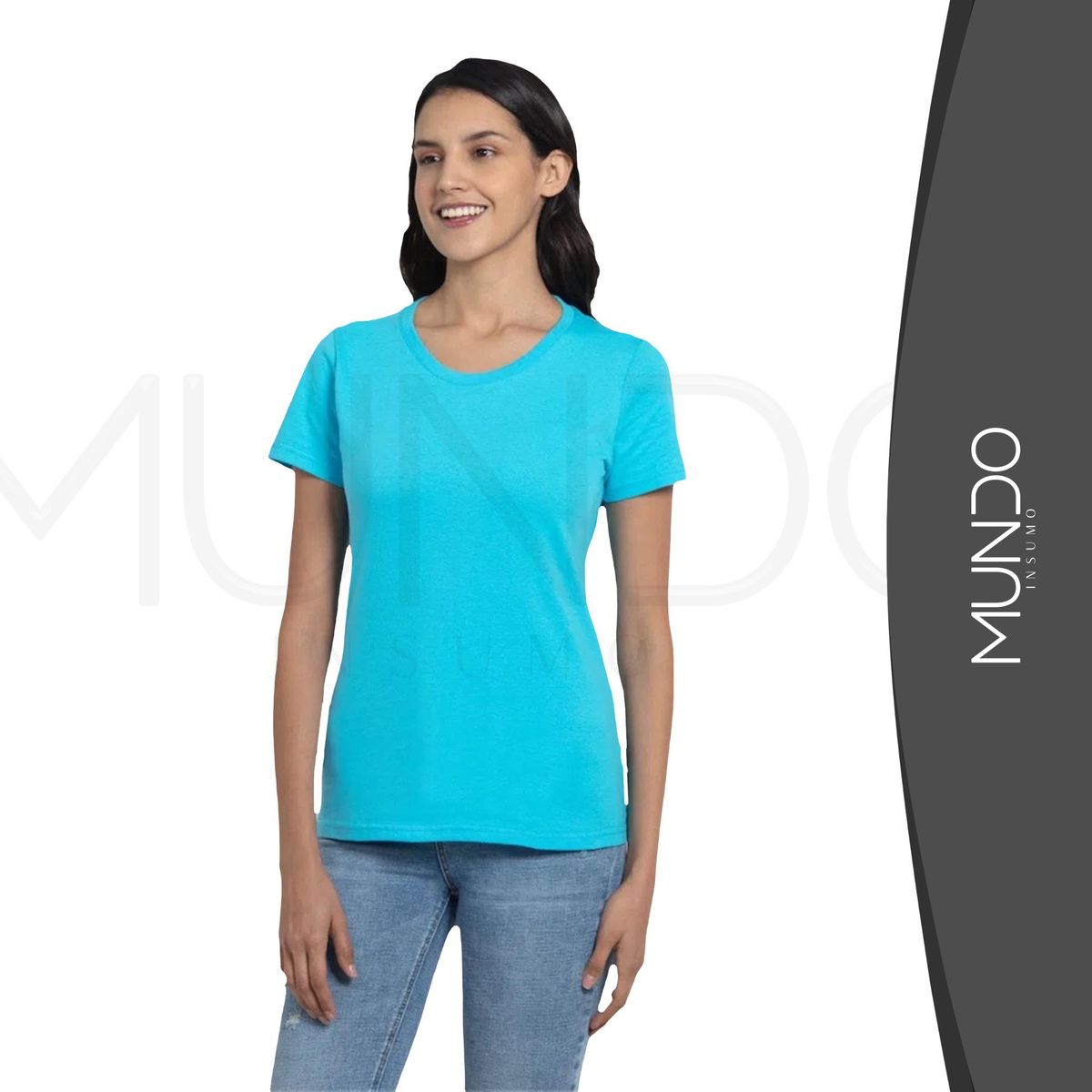MUNDO INSUMO - Polera De Algodón Mujer Manga Corta Para Estampar