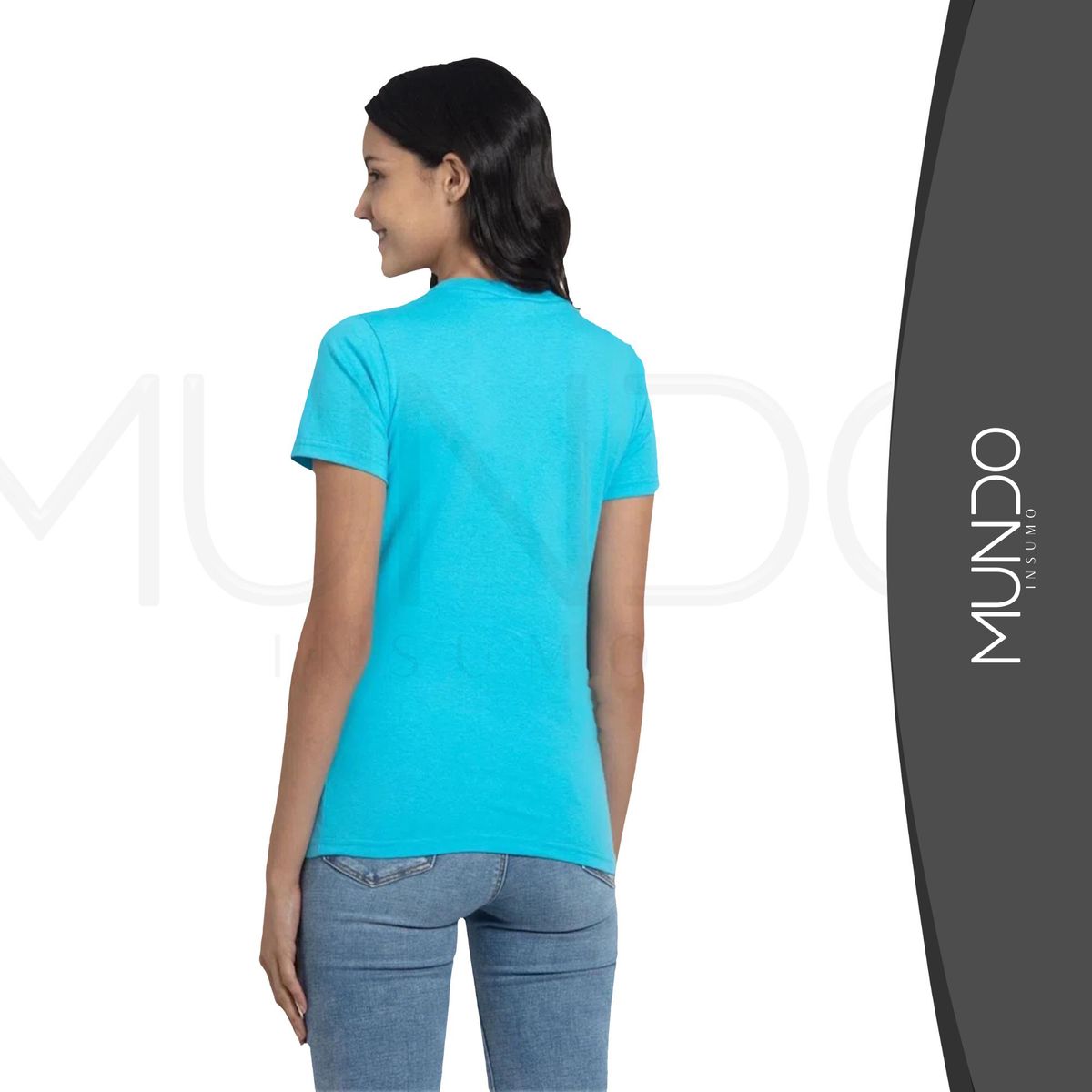 MUNDO INSUMO - Polera De Algodón Mujer Manga Corta Para Estampar
