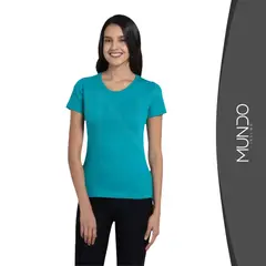 MUNDO INSUMO - Polera De Algodón Mujer Manga Corta Para Estampar