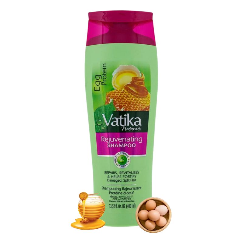 VATIKA NATURALS - Shampoo Vatika Proteína de Huevo 400 ml - Turquesa