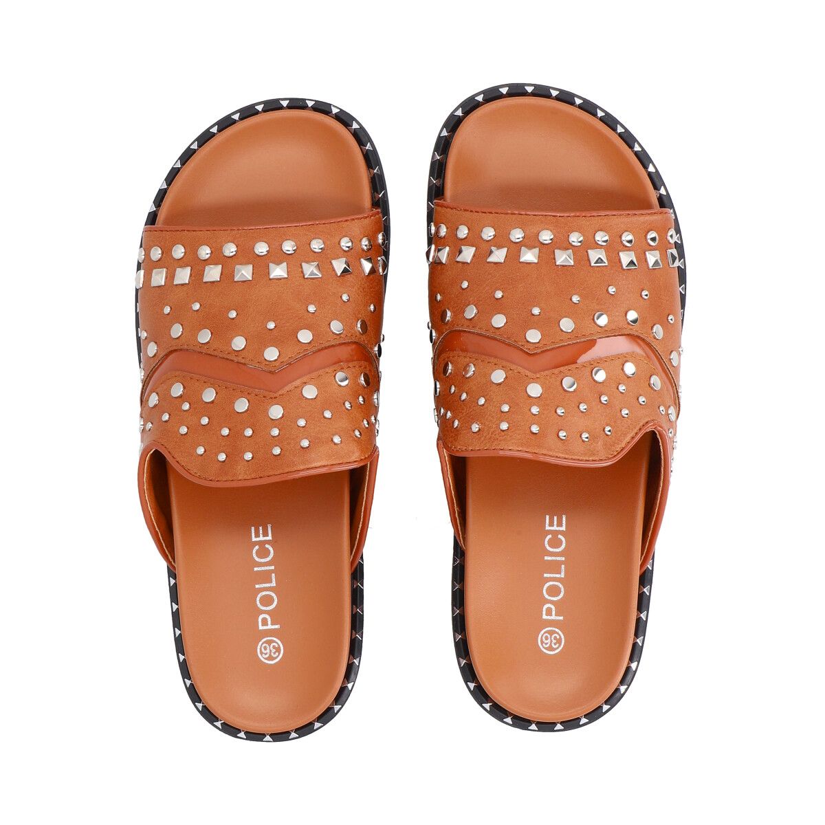 POLICE - Sandalia Mujer Camel Lari Police