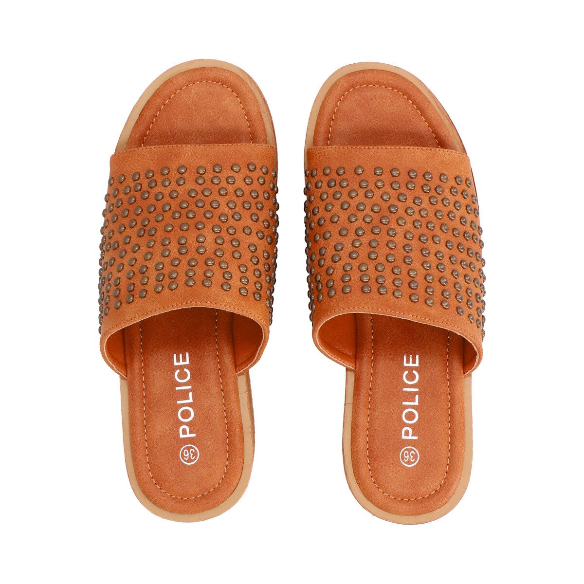 POLICE - Sandalia Mujer Camel Fast Police