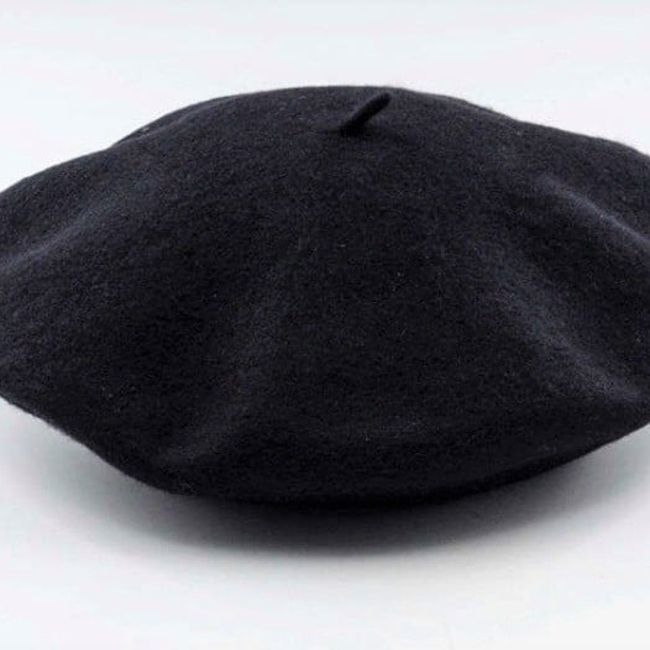 MERCADO CBF - Sombrero estilo Boina Francesa,  Boina Estilo Frances Negro