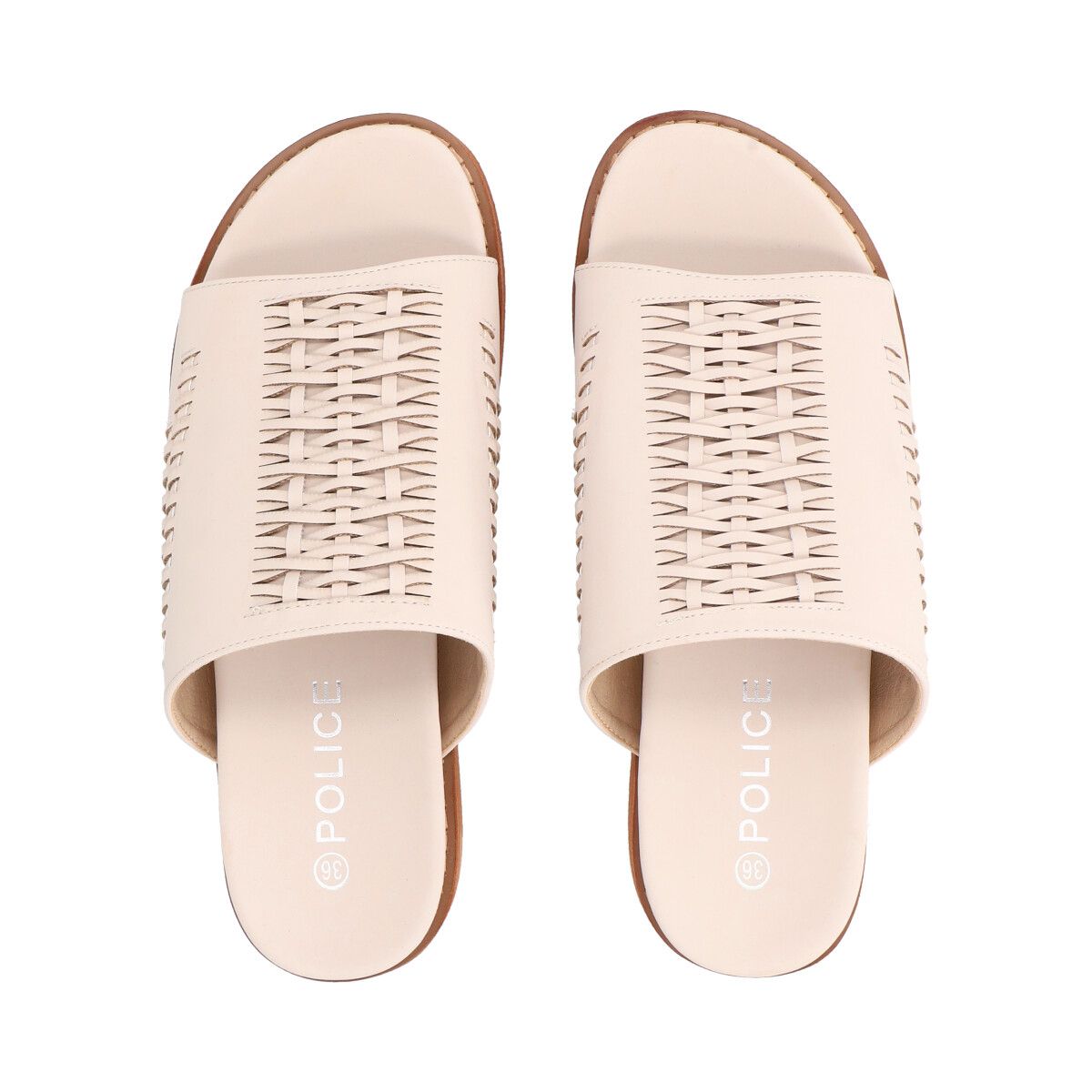 POLICE - Sandalia Mujer Beige Plataforma Kika Police