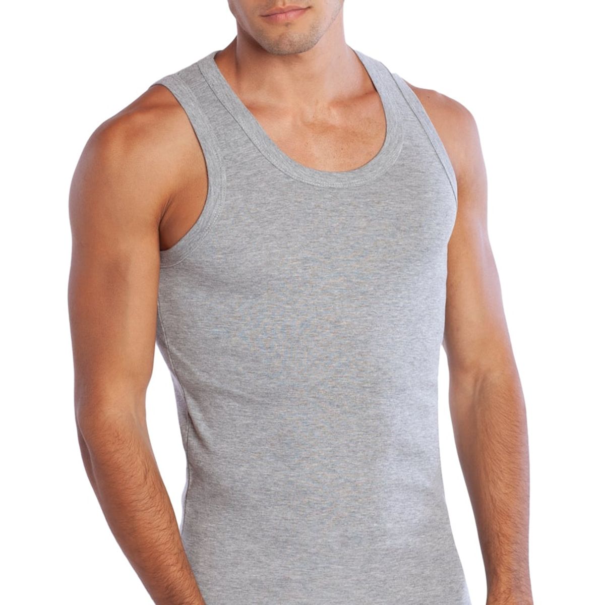 TAIS - Camiseta Algodón Musculosa Gris Tais