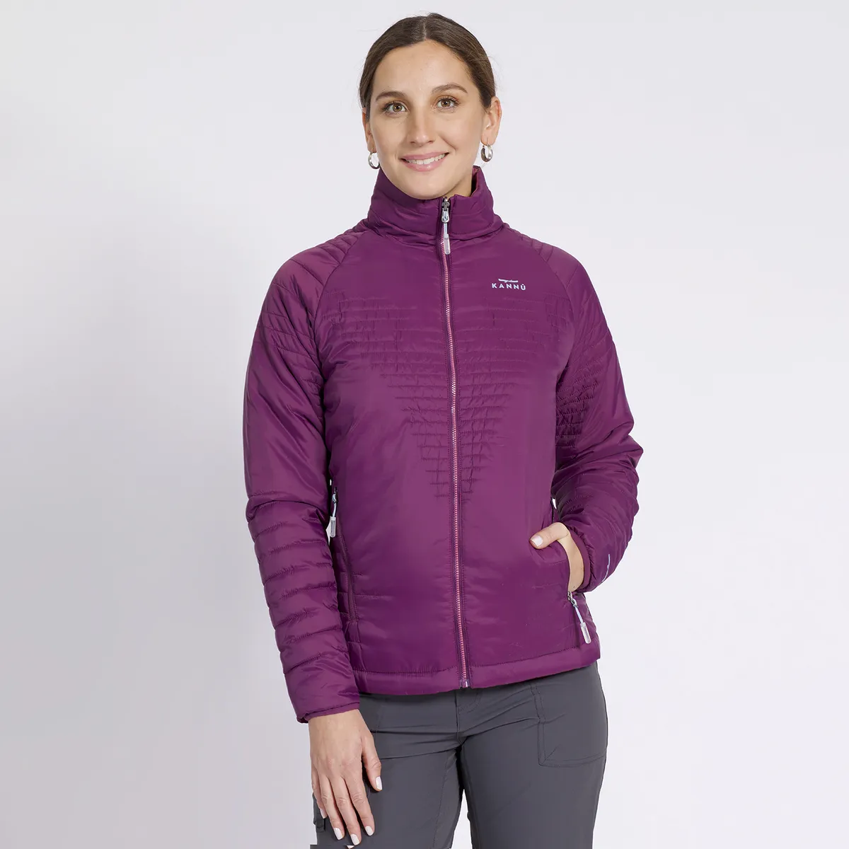 KANNU - Parka Baker Double Face Mujer Morado Térmica Reversible KANNU