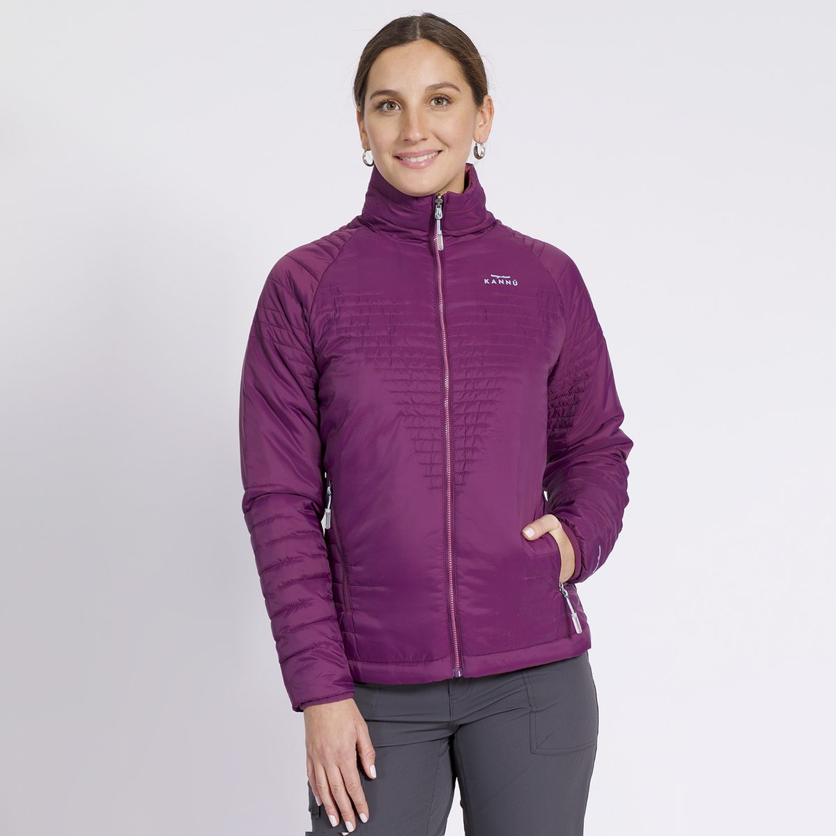 KANNU - Parka Baker Double Face Mujer Morado Térmica Reversible KANNU