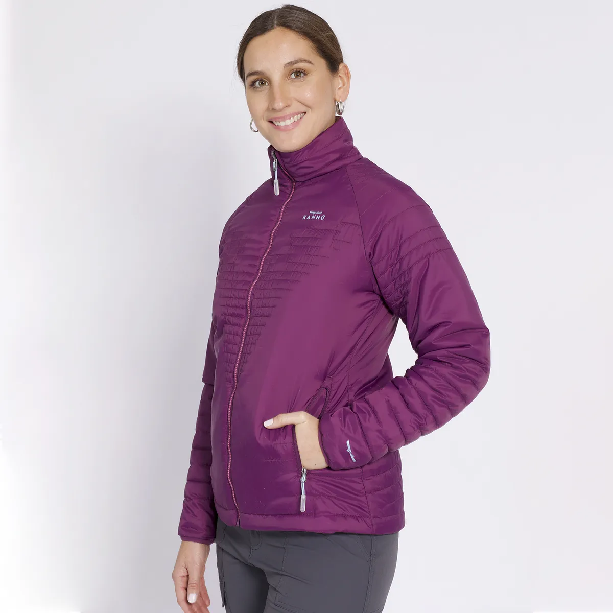 KANNU - Parka Baker Double Face Mujer Morado Térmica Reversible KANNU