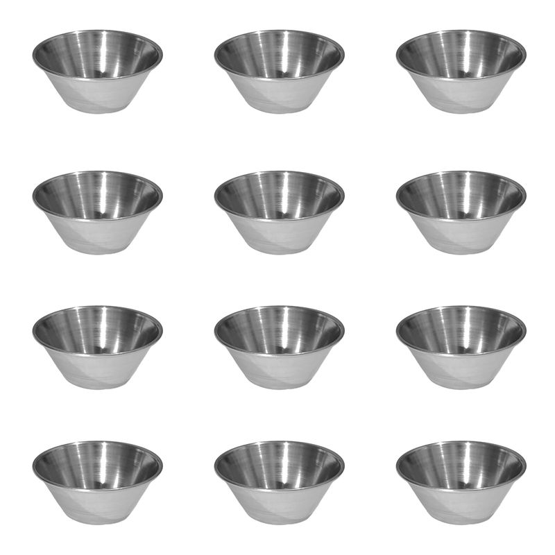 ILKO - set de 12 pocillo salseros acero inoxidable 45ml