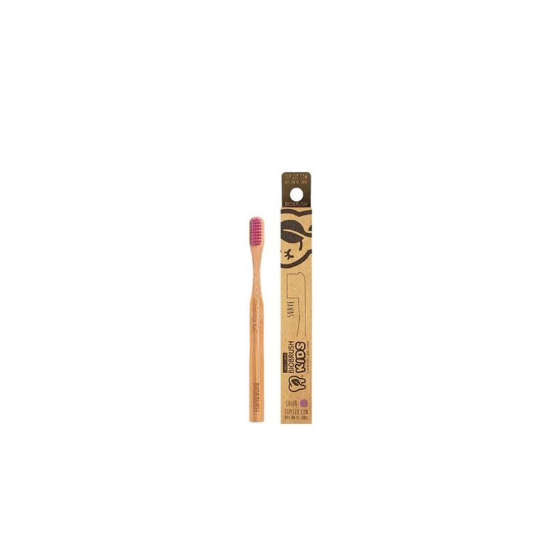 BIOBRUSH - Cepillo Dental Biodegradable Kids Morado 1 Un Biobrush