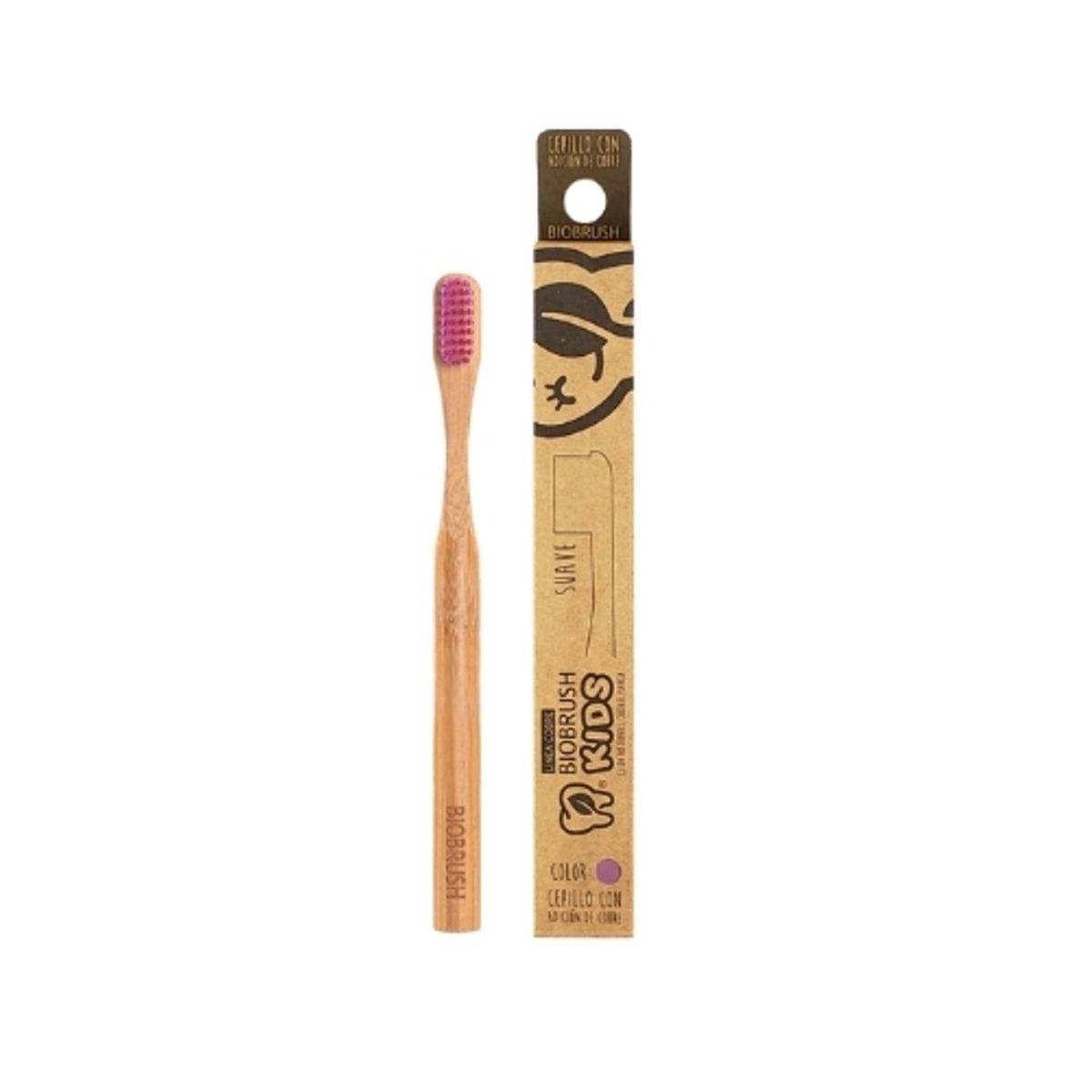 BIOBRUSH - Cepillo Dental Biodegradable Kids Morado 1 Un Biobrush