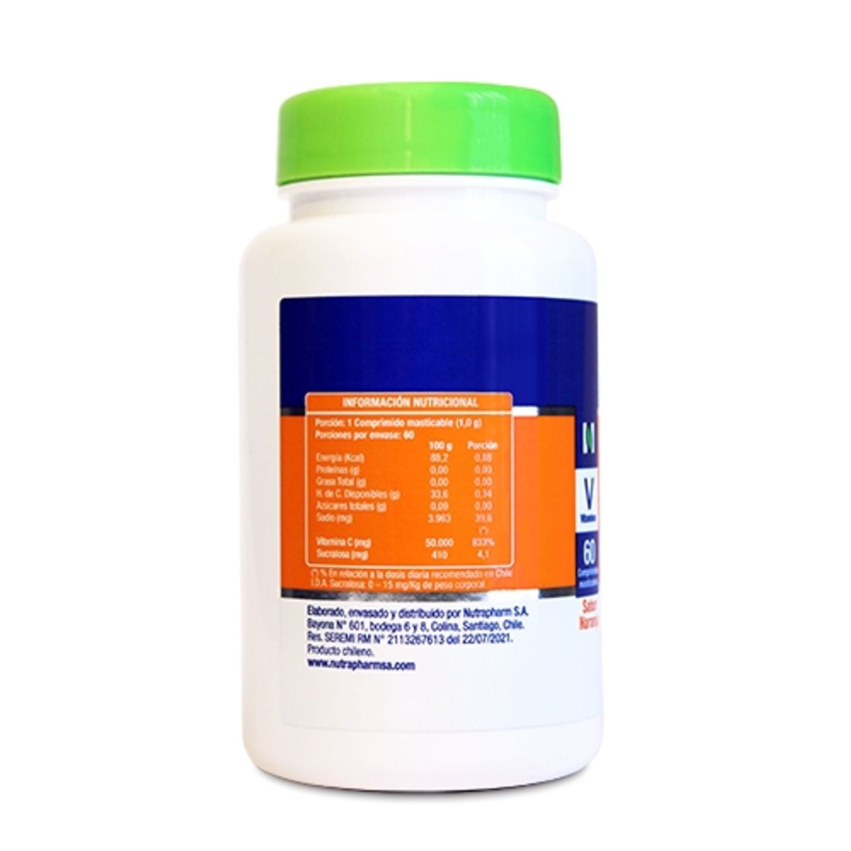 NUTRAPHARM - Vitamina C 500 mg x 60 Comprimidos Masticables – Nutrapharm