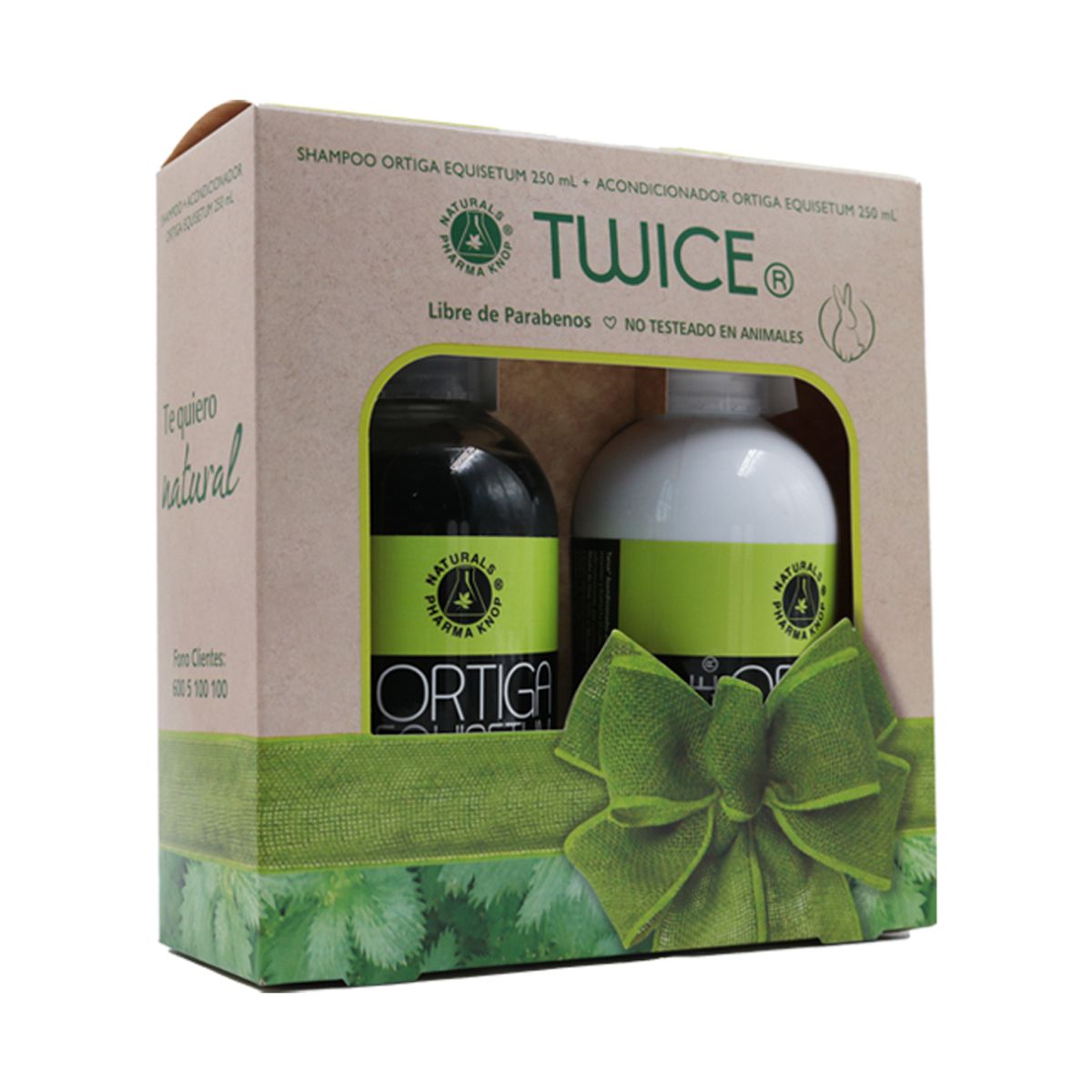 KNOP - Pack Ortiga Equisetum Shampo & Acondicionador 250 Ml Twice