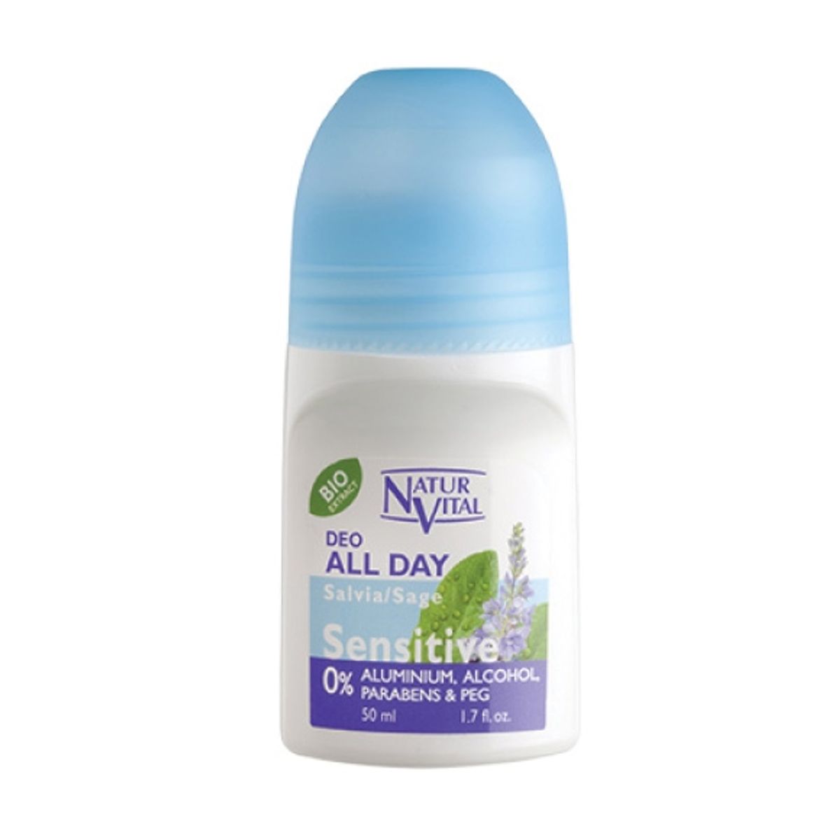NATURVITAL - Desodorante Roll On Sensitive Salvia 50 Ml Natur Vital