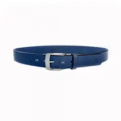 TRELKE - CINTURON CUERO AZUL CORRUGADO
