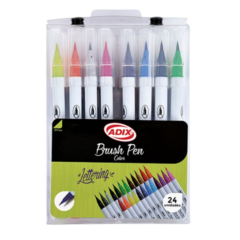 ADIX - Marcadores Brush Pen Lettering 24 Colores Adix