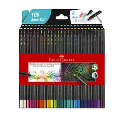 FABER-CASTELL - Faber Castell Supersoft Set 100 Lápices Colores Ecolapices