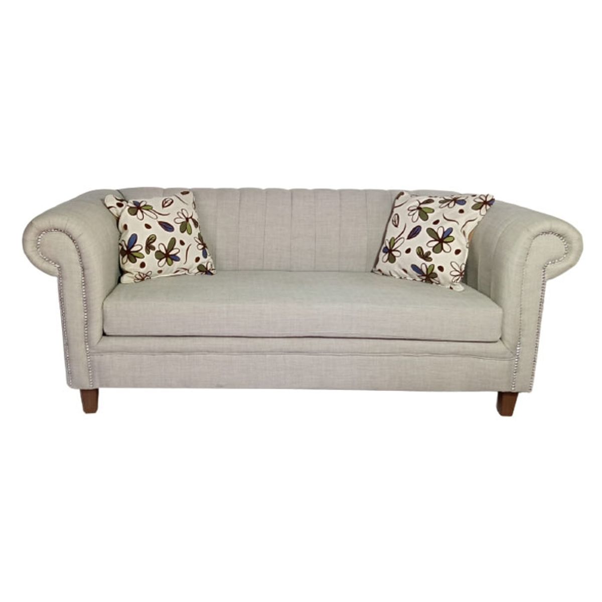 MUEBLERIA LATINA - SOFA LINO 3 CUERPOS LINEAL BRABANTE BEIGE