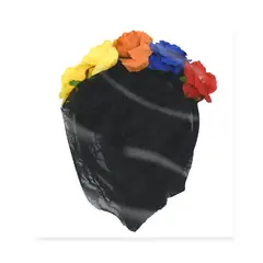 BIG PARTY - Cintillo Velo Halloween Con Flores 40x18 cm