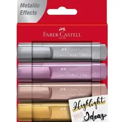 FABER-CASTELL - SET DESTACADORES METALICOS FABER CASTELL 4 UN.