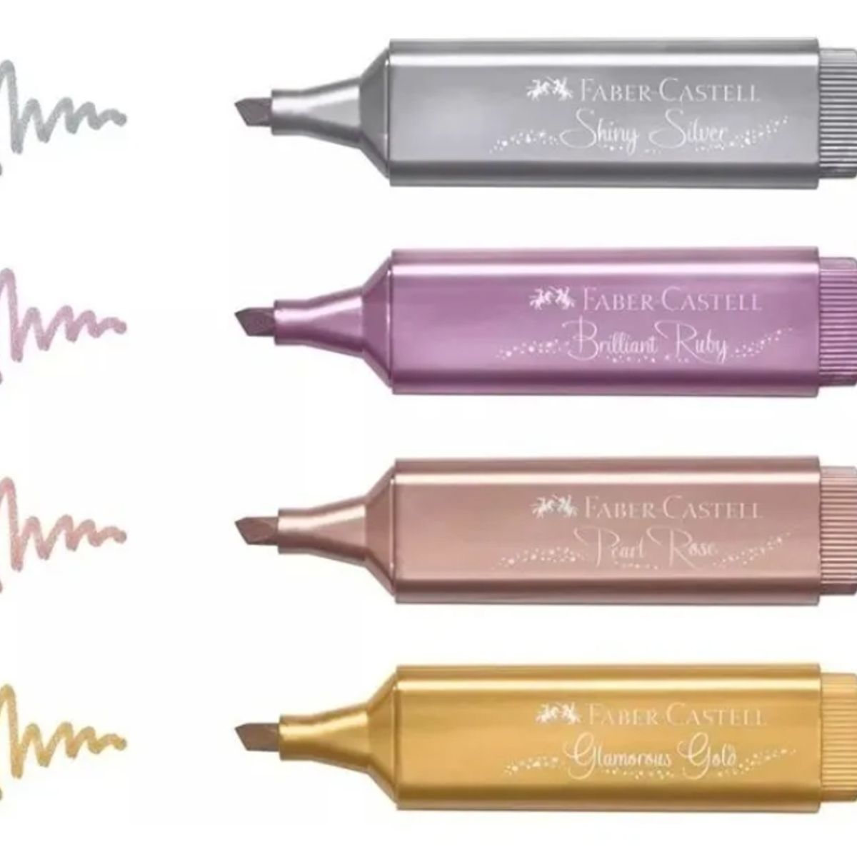 FABER-CASTELL - SET DESTACADORES METALICOS FABER CASTELL 4 UN.