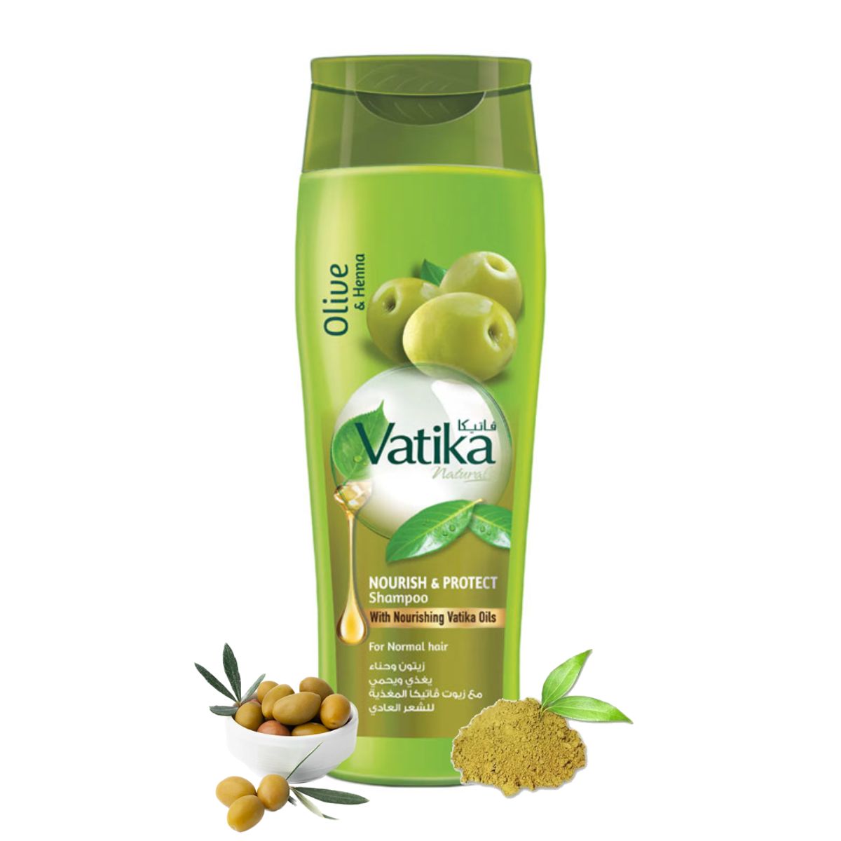 VATIKA NATURALS - Shampoo Vatika Oliva y Henna Nutre y Protege 400 ml