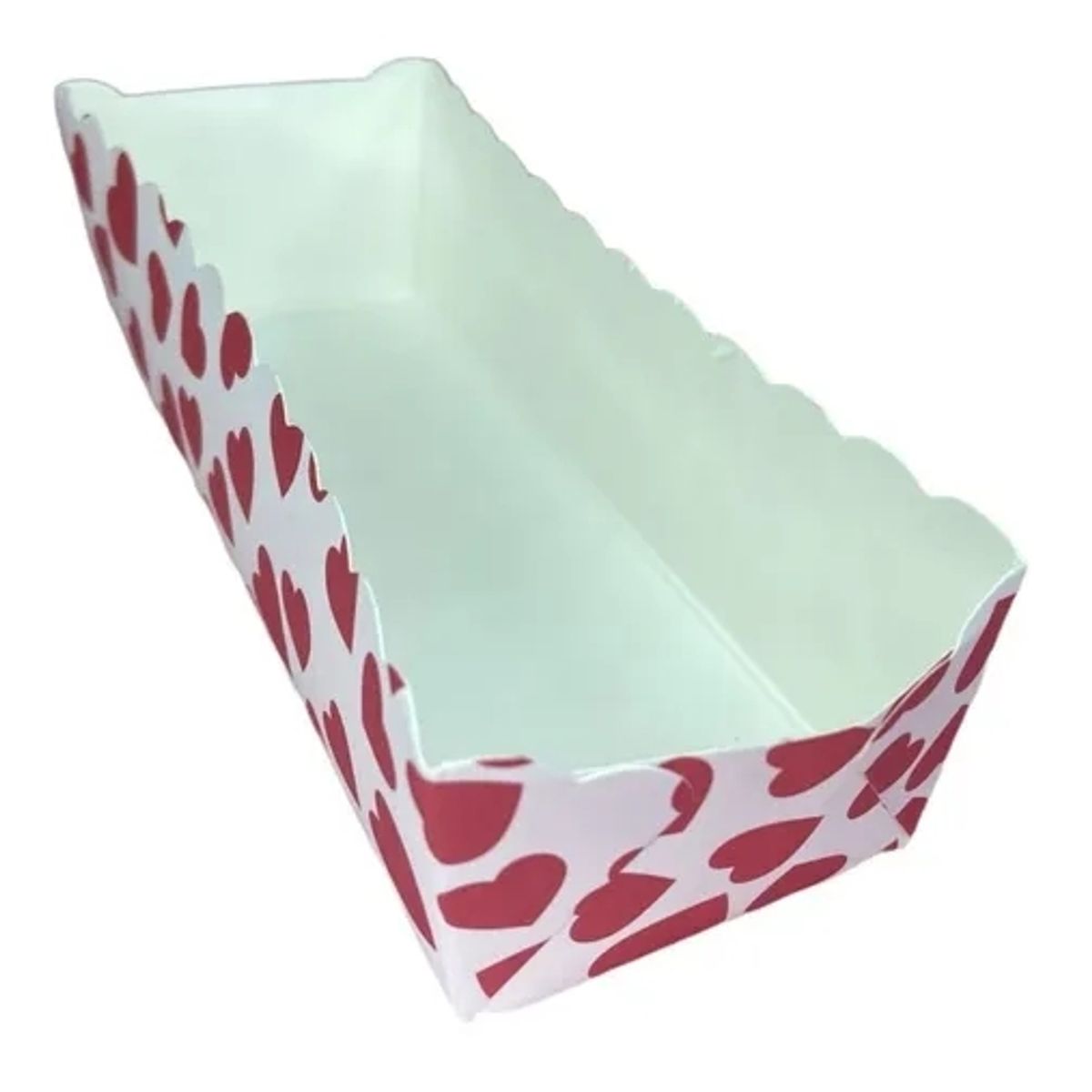 GENERICO - 20 Capsula Para Hornear Capsulas Cupcake Rectangular Corazon
