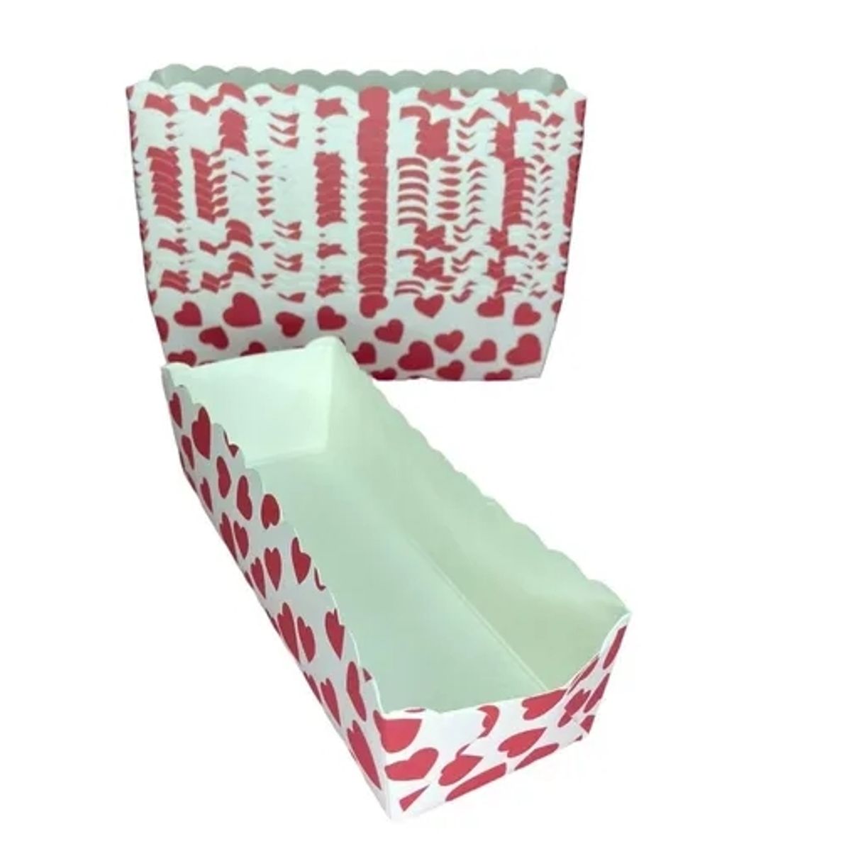 GENERICO - 20 Capsula Para Hornear Capsulas Cupcake Rectangular Corazon