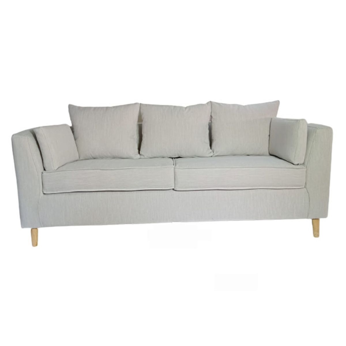 MUEBLERIA LATINA - SOFA CALAFATE 3 CUERPOS ESTOCOLMO GRIS CLARO.