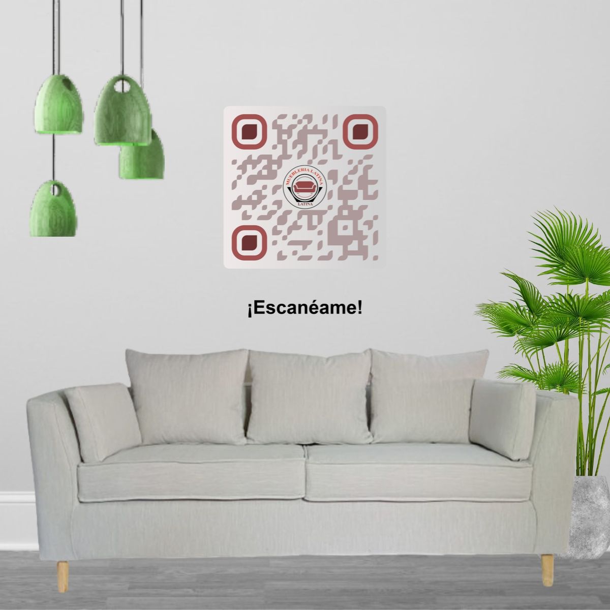 MUEBLERIA LATINA - SOFA CALAFATE 3 CUERPOS ESTOCOLMO GRIS CLARO.