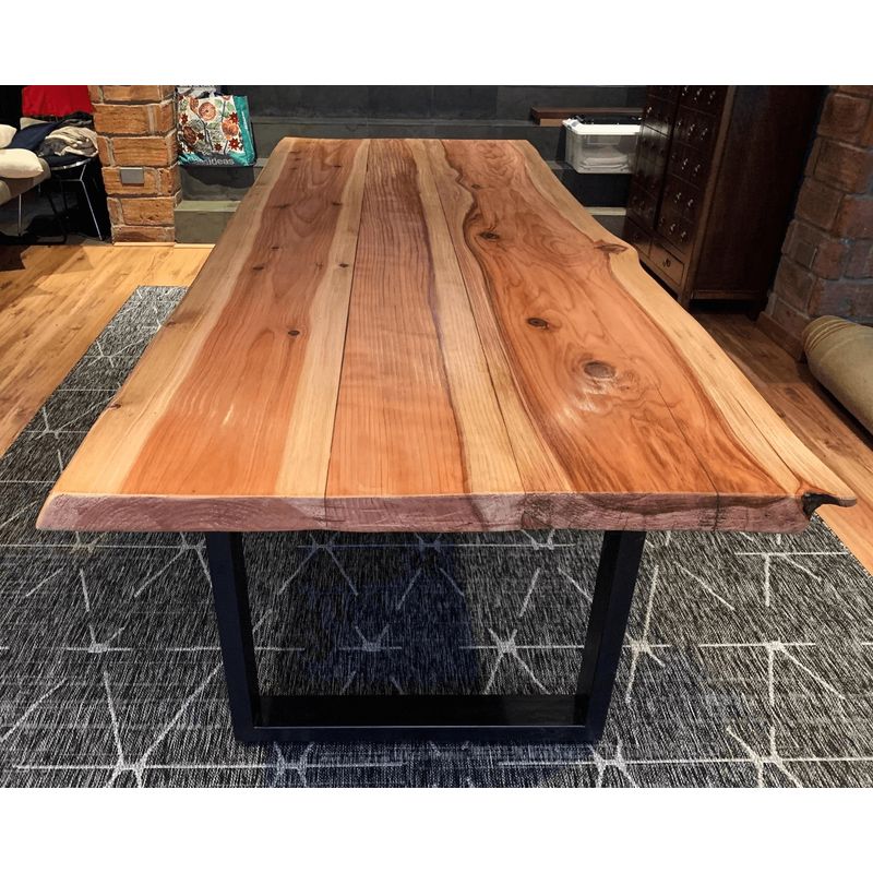 NOWU HOGAR - Mesa Comedor Sequoia Fierro Cuadrado 180x100cm