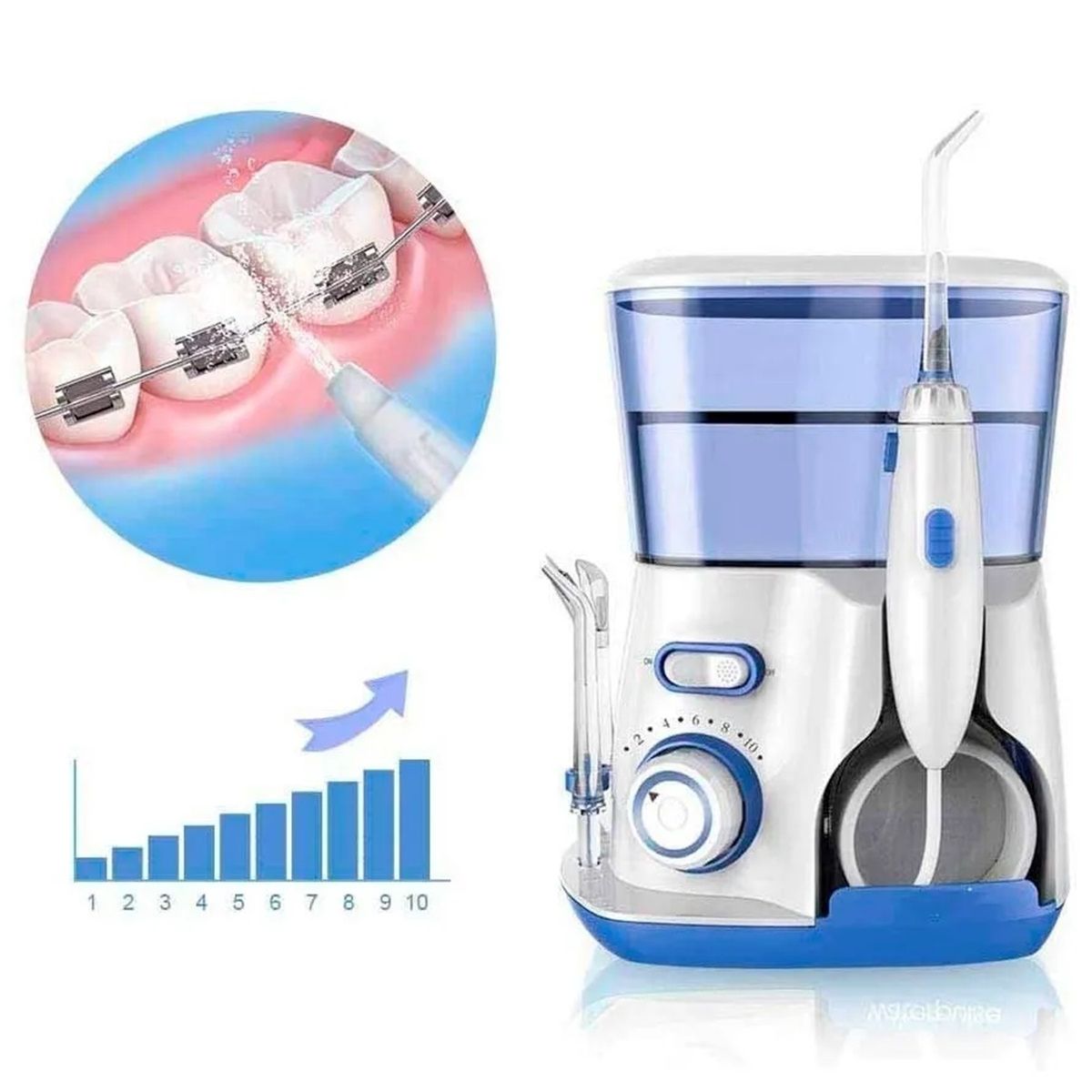 GENERICO - Irrigador Bucal v300 Waterpulse Irrigador Dental Limpiador Bucal