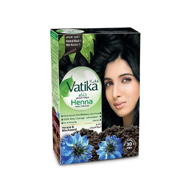 VATIKA NATURALS - Vatika Henna Tintura Coloración Negro 6 Sachets VATIKA NATURALS