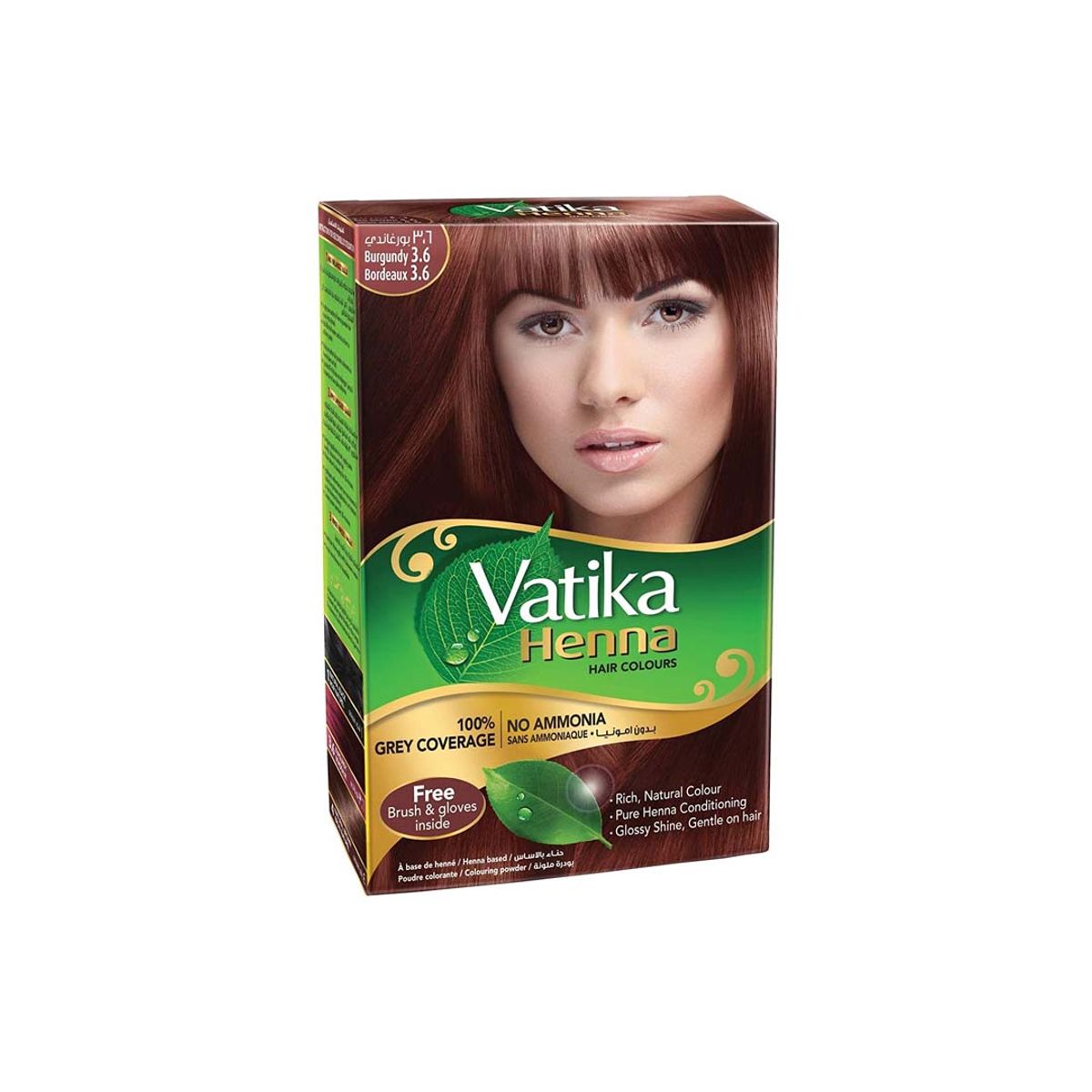VATIKA NATURALS - Vatika Henna Tintura Coloración Borgoña 6 Sachets - Turquesa