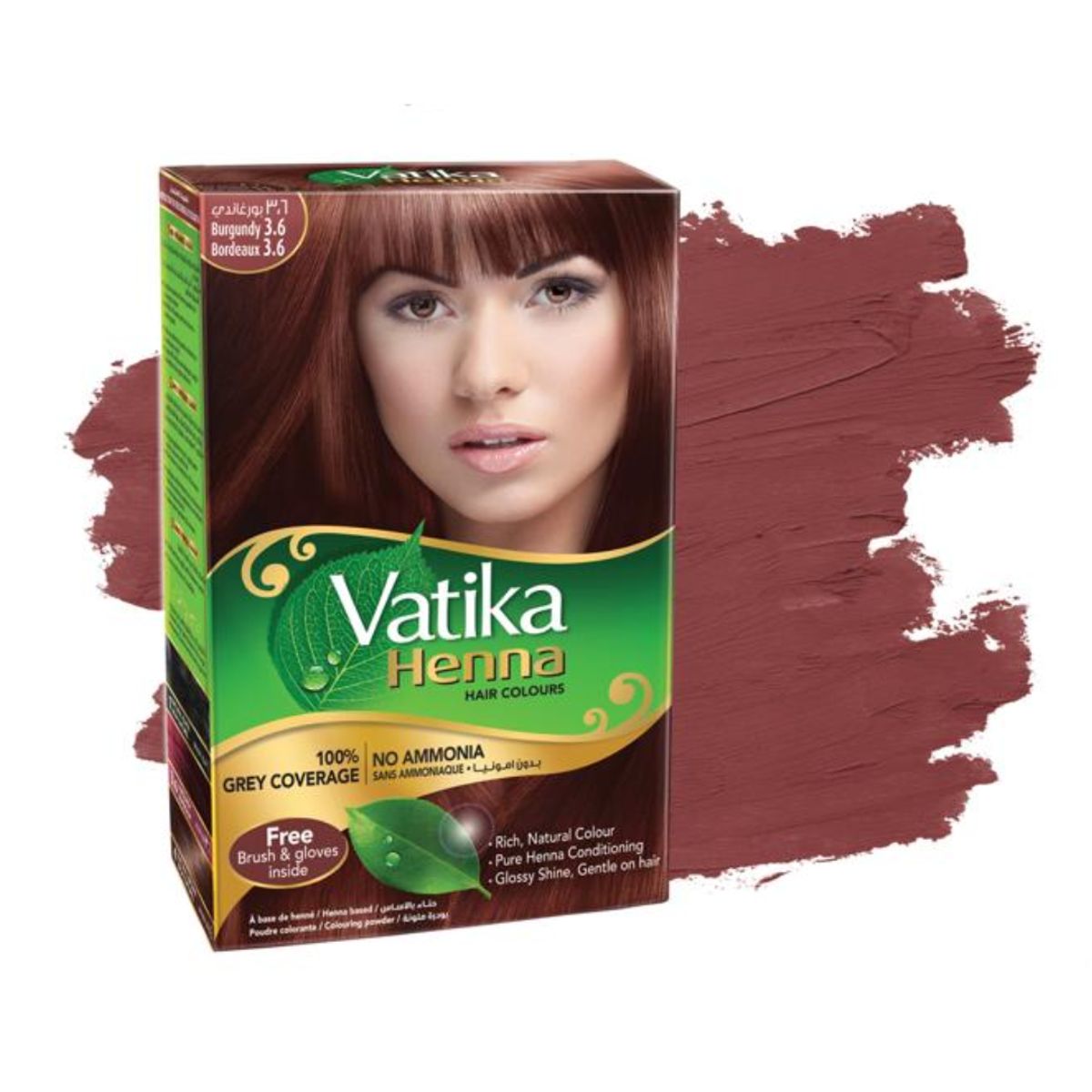 VATIKA NATURALS - Vatika Henna Tintura Coloración Borgoña 6 Sachets - Turquesa