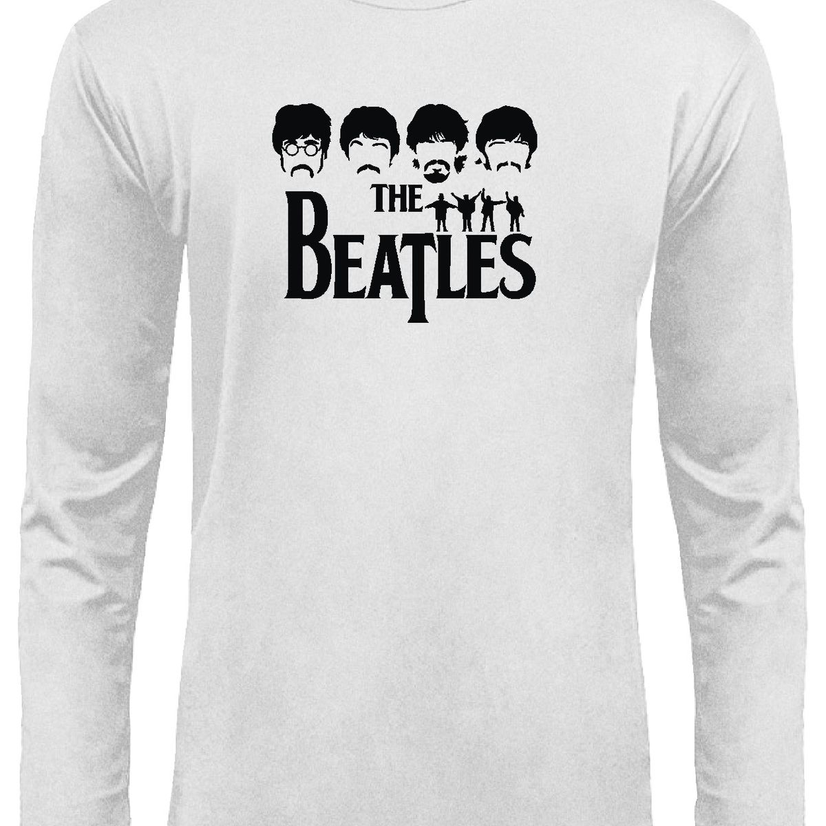 MDC - Polera Manga Larga De Hombre The Beatles Silueta