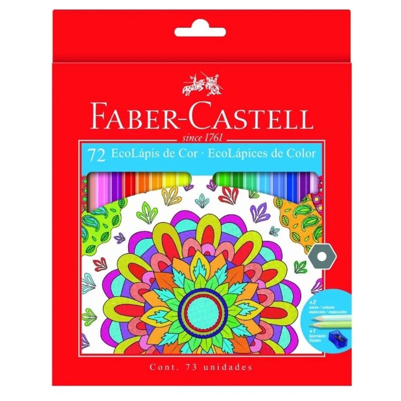 FABER-CASTELL - 72 Lápices Faber Castell Hexagonales Eco-lápices Estuche