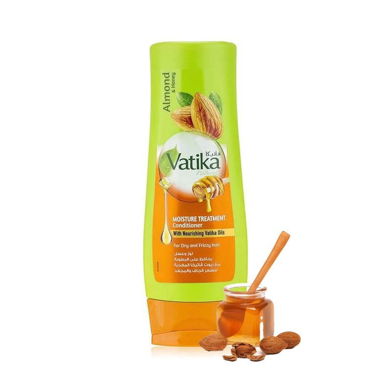 VATIKA NATURALS - Acondicionador Vatika Almendra Dulce 200 ml - Turquesa.-