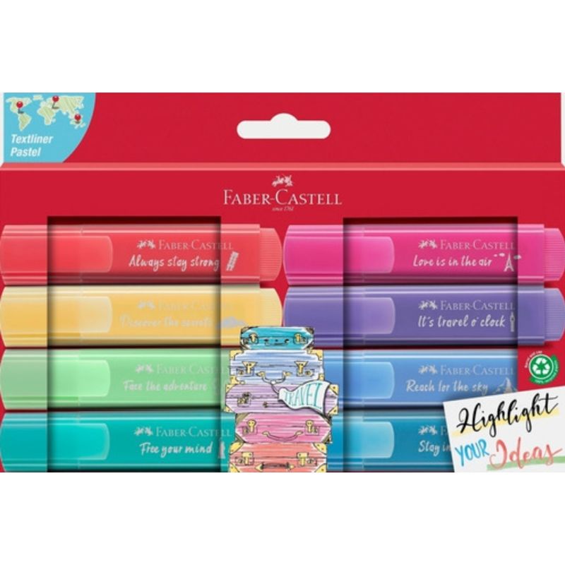 FABER-CASTELL - DESTACADORES PASTEL FABER CASTELL 8 COLORES