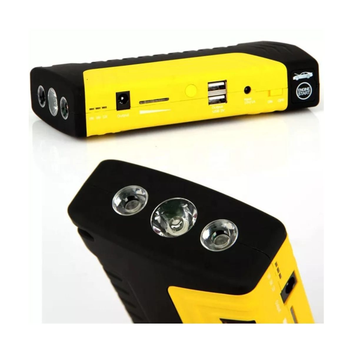 GENERICO - PARTIDOR DE BATERIA CON INFLADOR DE LLANTAS 12V