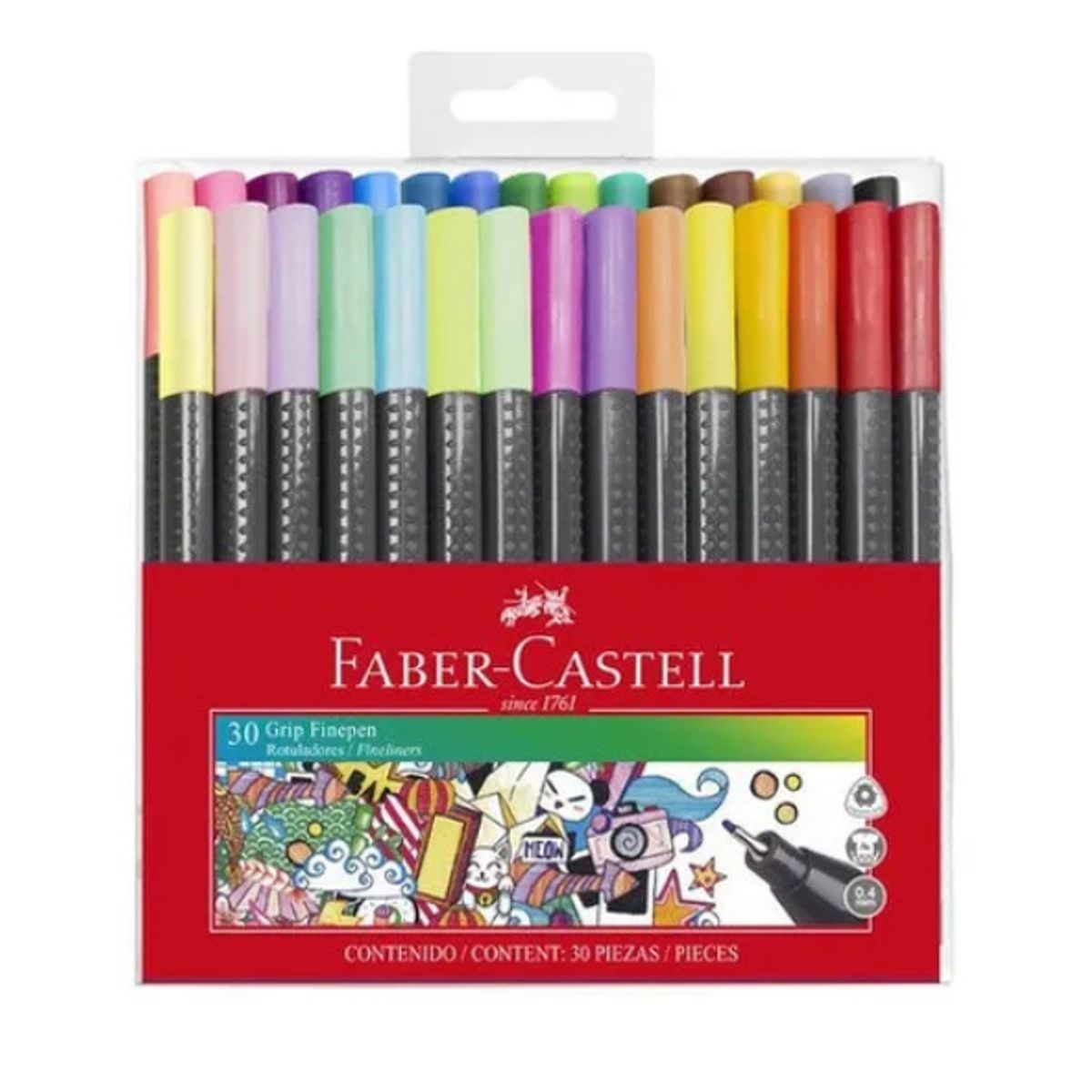 FABER-CASTELL - Marcadores Rotuladores Fineliner 30 Colores Faber Castell